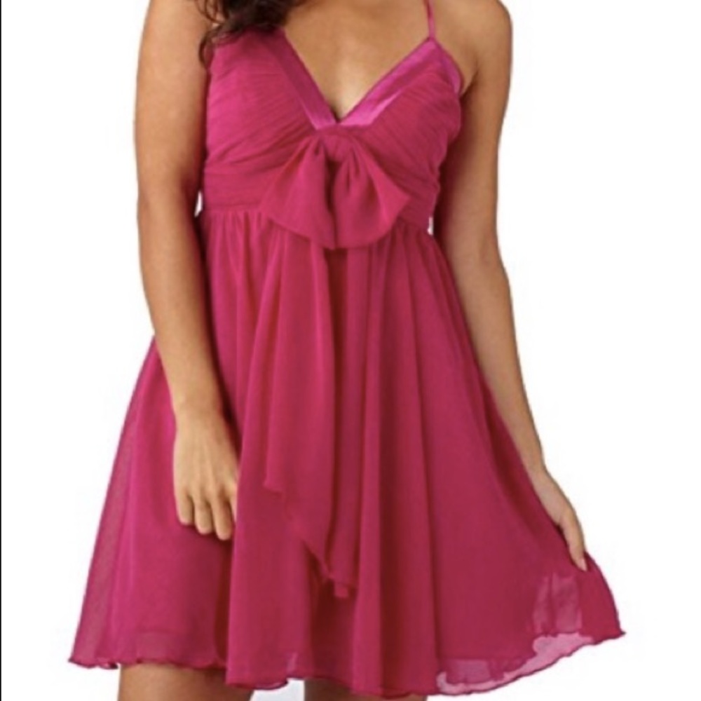 Bloomingdales Fuchsia Babydoll Dress